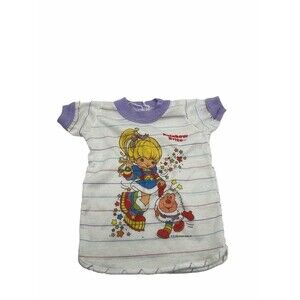 Vintage Rainbow Brite Baby Toy Doll Shirt Night Gown 1983 Sprite Bates-Jama